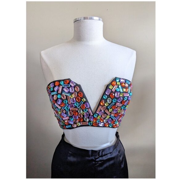 Rehab Lab bejeweled bandeau bra - Picture 1 of 5
